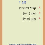 זוג 1 גיל 10 קלף אחורי